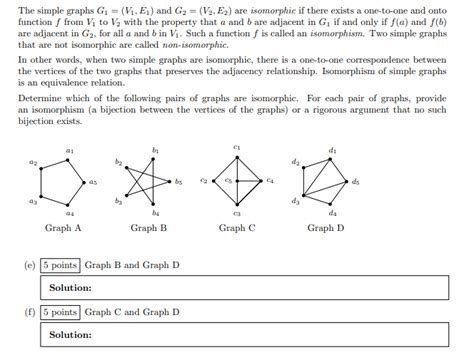 Solved The simple graphs G1 = (V1, E1) and G2 = (V2, E2) are | Chegg.com 