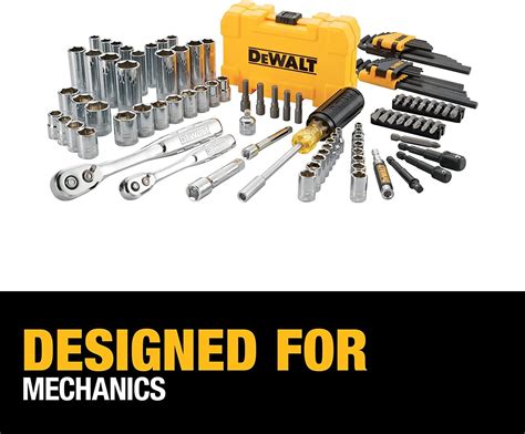 Dewalt Mechanics Tools Kit And Socket Set Drive Sae