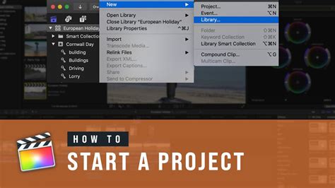 Final Cut Pro X How To Start A New Project Youtube