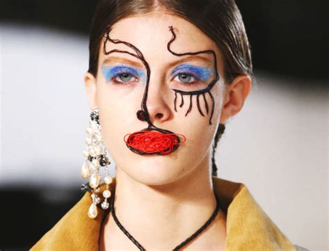 Pat Mcgrath Turned Models At Maison Margielas Couture Show Into Modern Art Makeup Turquoise