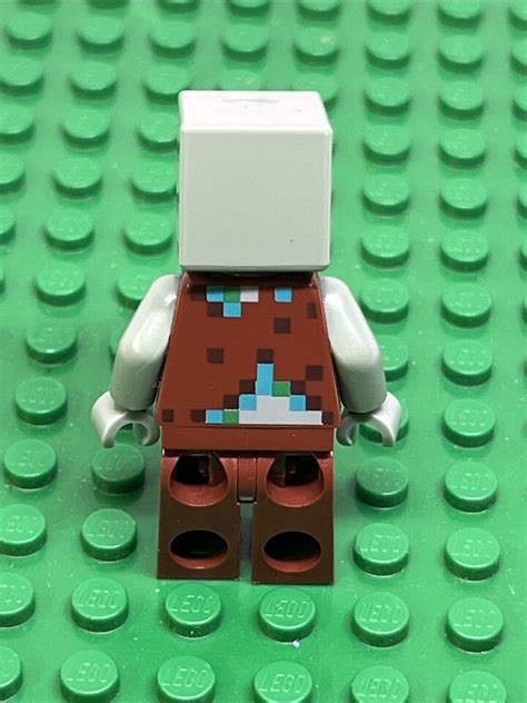 Lego Minecraft Minifigure Drowned Zombie Min088 Fox Lodge 21178 Axolotl