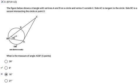 The Figure Below Shows A Triangle With Vertices A And B On A Circle And