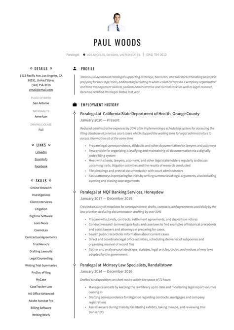 19 Paralegal Resume Examples And Guide Pdf 2023