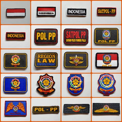 Jual patch rubber logo POL PP - SATPOL PP - POLISI PAMONG PRAJA - tempelan emblem karet velcro ...