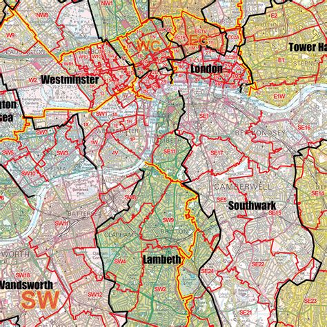 London Postcode Map London Borough Map Map Logic