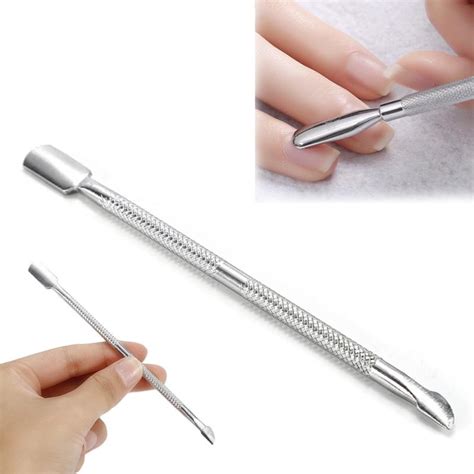 1Pc Rvs Cuticle Remover Dubbelzijdig Vinger Dode H Grandado