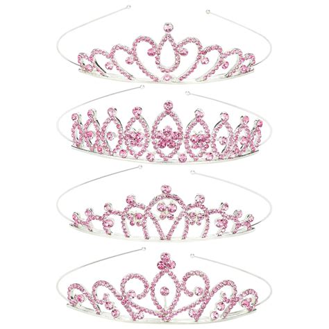 Ondder Crowns For Women Pcs Pink Tiaras For Girls Princess Crystal