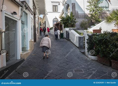 Streets of Capri, Italy. editorial photo. Image of scenic - 52429391