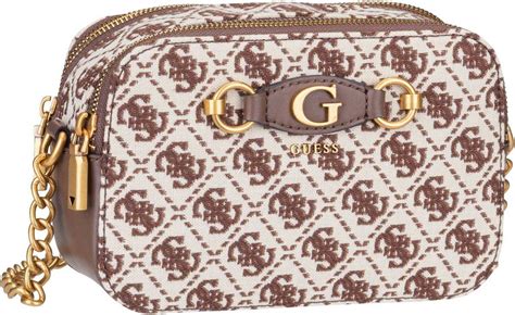 Guess Izzy G Logo Mini Crossbody Bag Brown Multi Pris