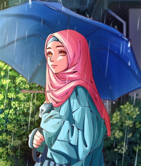 Pin De Asiyat Em Hijab Cartoon Muslims Ilustrações Personagens