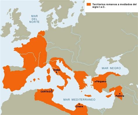 Mapa Del Imperio Romano Expansi N En El Siglo I A C Social Hizo