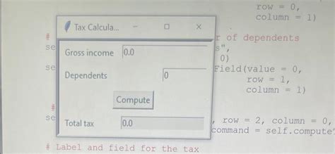 Solved Write A Gui Based Program That Implements The Tax Chegg