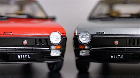 Double Unboxing Fiat Ritmo Tc Abarth Red And Silver Scale