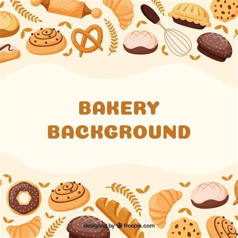 Premium Vector Bakery Background In Flat Style