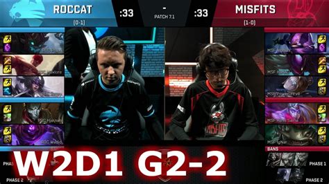 Misfits Vs Roccat Game S Eu Lcs Spring Week Day Msf Vs