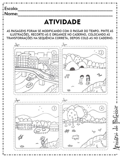 Avaliações de Geografia sobre Paisagens Atividades Pedagógicas