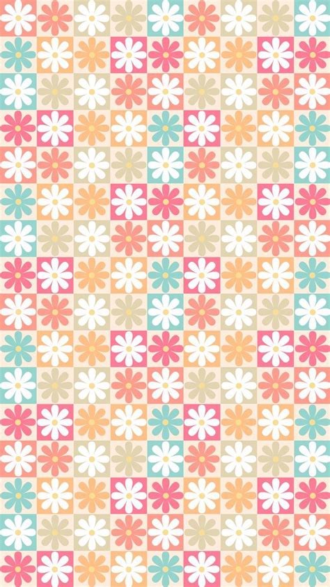 Phone Wallpaper Background Lock Screen Mixed Bright Pastel Squares