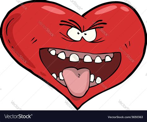 Heart with an open mouth Royalty Free Vector Image