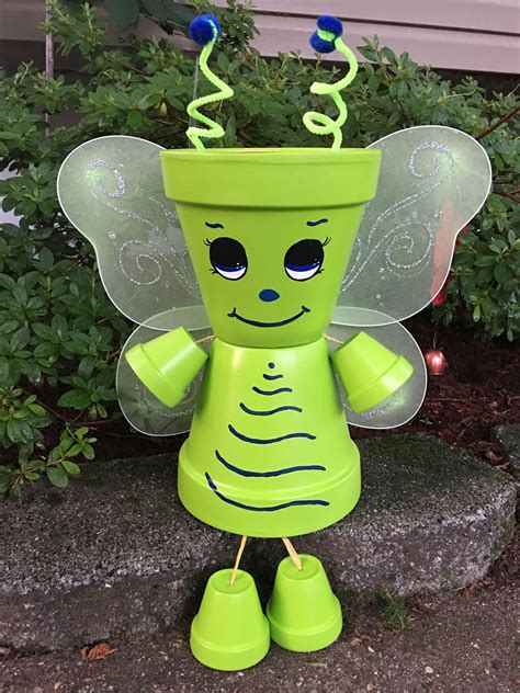 Large Butterfly Planter Flower Pot People Garden Decoration Deck