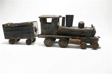 Unusual And Rare Folk Art Sculpture Depicting A Train Locomotive at 1stdibs