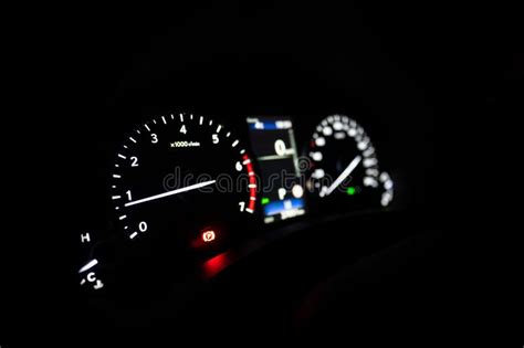 Car Dashboard Modern Automobile Control Illuminated Panel Car