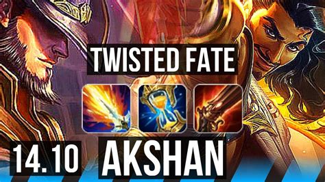 TWISTED FATE Vs AKSHAN MID 67 Winrate 35k DMG EUW Grandmaster