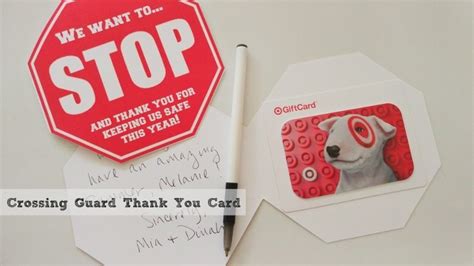 Crossing Guard Thank You Card Diy Inspired