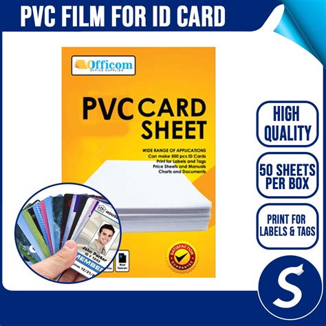 Pvc Id Card Sheet A4 Size Id Film Sheet Office Id Sheet 50sheets Pack