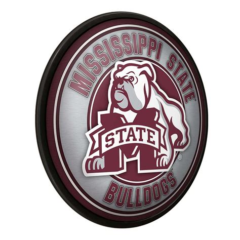 Mississippi State Bulldogs: Mascot - Modern Disc Wall Sign - Black