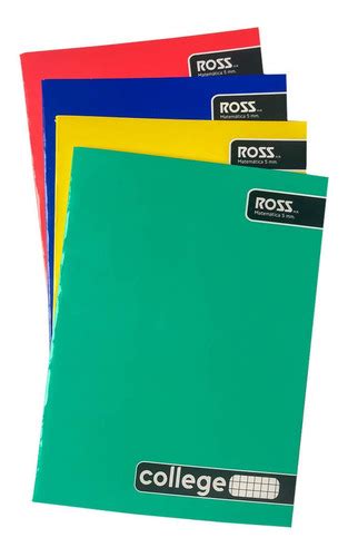 Cuaderno College 5mm 80 Hjs Liso Ross El Rincon De Paper