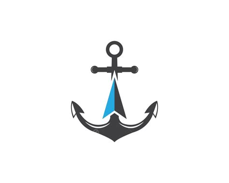 Anchor Icon Logo Template Vector Silhouette Naval Symbol Vector