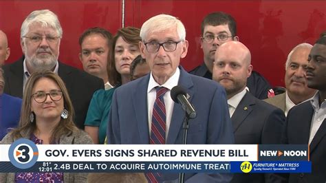 Evers Signs Bipartisan Shared Revenue Bill Sending More State Money To Local Communities Youtube