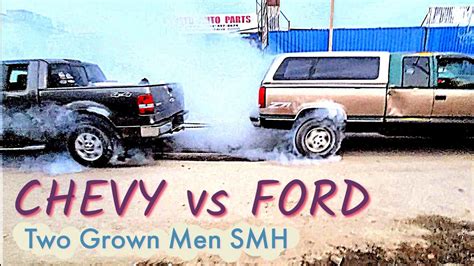 Two Guys Destroy Their Trucks For Bragging Rights Chevy Vs Ford