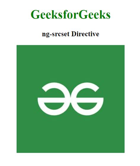 Angularjs Ng Srcset Directive Geeksforgeeks