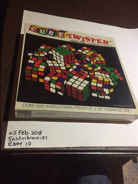 Vintage Rubiks Cube Jigsaw Puzzle Cube Twister 500 Piece Nordevco 1981