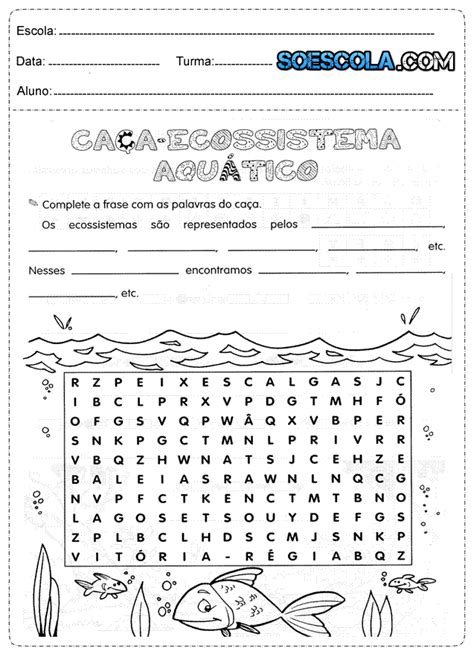 Atividades de Ciências sobre o Meio Ambiente SÓ ESCOLA