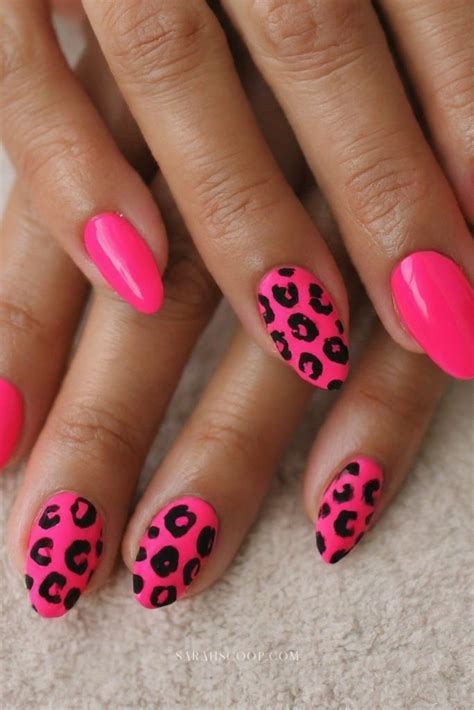 35 Hot Pink And Black Nail Designs Sarah Scoop