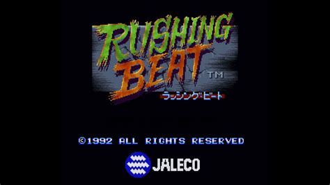 Jogando Burramente Rushing Beat Rival Turf Para Super Famicom Snes