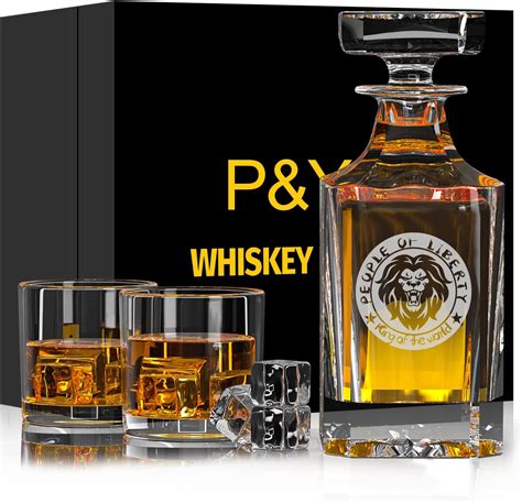 Personalized Whiskey Decanter Sets For Men Custom