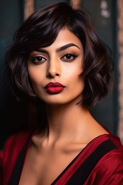 Premium Ai Image Mysterious South Asian Woman With Bold Makeup