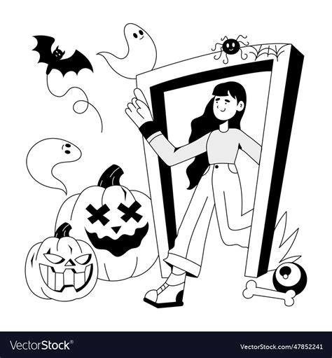 Halloween door Royalty Free Vector Image - VectorStock