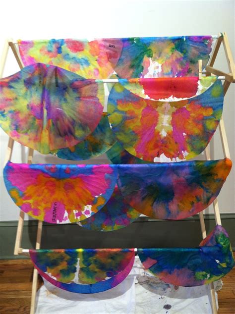 Wed Preschool Tie Dye Watercolors Giant Coffee Filters Preschool Art