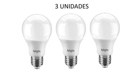 Lâmpada Led Bulbo 9w Bivolt 6500K Branca Fria Elgin Lâmpada de LED