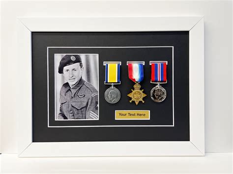 Military War Medal Display Frame For 3 Medal 6 X Etsy Uk