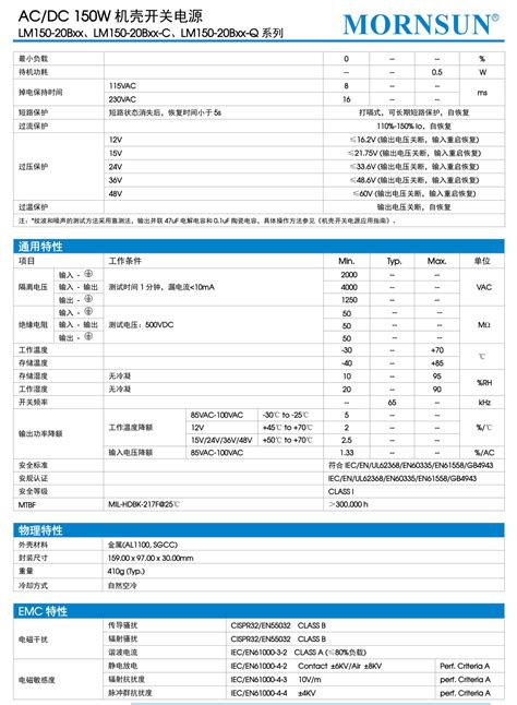 代理金升阳Mornsun 机壳式AC DC开关电源 LM150 20B48 原装正品 阿里巴巴