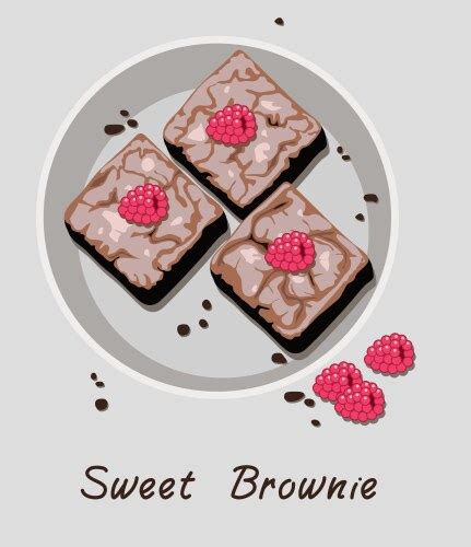 Chocolate Brownies Royalty Free Vector Image Vectorstock