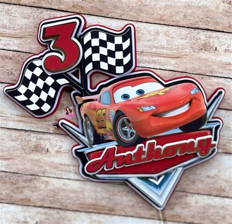 Lightning Mcqueen Inspired Cake Topper Cars Cake Topper Etsy Finland