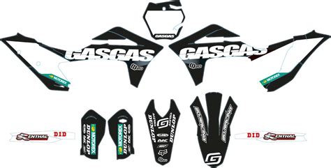 Kit déco Motocross GASGAS SM700 2DR4 BLACK 2D Racing Kits