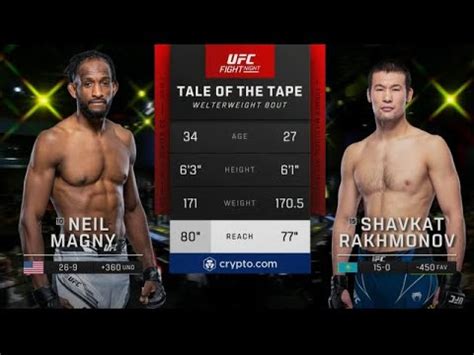 Neil Magny Vs Rakhmonov Full Fight Video Ufc Vegas Highlights