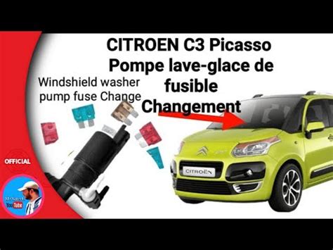 Citroen C Picasso Pompe Lave Glace Fusible Changement C Picasso